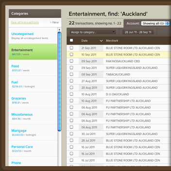 View your transactions in a comprehensive interface